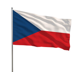 Naklejka premium flag of Czech Republic on white background