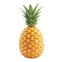 Fototapeta premium Ripe pineapple, whole, isolated