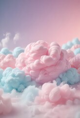 Fototapeta premium Dreamy pastel gradient, soft cotton candy texture, style, subtle, delicate