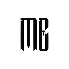 ME monogram logo design letter text name symbol monochrome logotype alphabet character simple logo