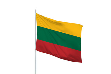 Obraz premium flag of Lithuania on white background