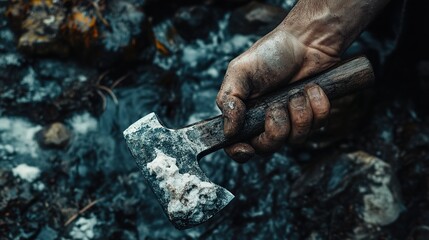 Axe in a Hand - Nature's Embrace