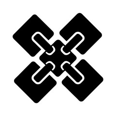 blockchain filled vector icon silhouette
