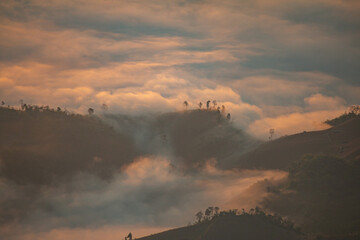 The morning light reflecting off the clouds is so beautiful.