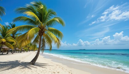 Fototapeta premium palm tree on the beach