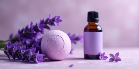 Lavender bath bomb & oil set Relaxing self-care , body care, fragrance, handmade