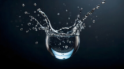 water splash on black