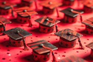 Graduation banner with cap and diploma, editable template, graduation background, class of 2025 design for poster, flyer, invitation, or announcement