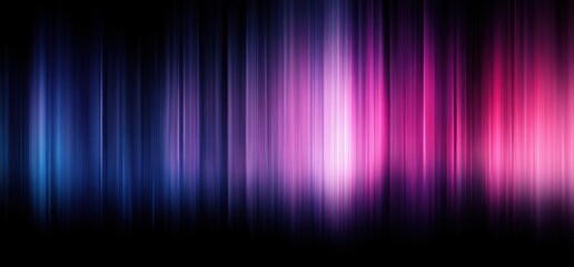 Abstract gradient lines of blue, purple and pink flowing into the dark background