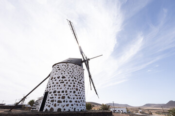 wind turbine in the sky