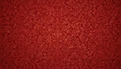 Intricate red damask wallpaper, opulent design , digital, elegant, interior