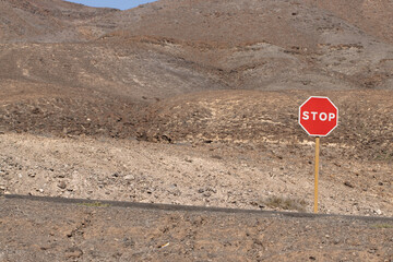 road sign in the desert