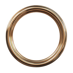 Golden Ring Metallic Circle Isolated Elegant.