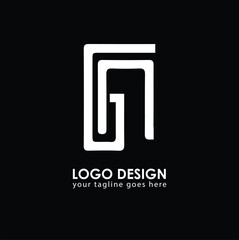 GN GN Logo Design, Creative Minimal Letter GN GN Monogram