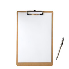 clipboard with blank paper