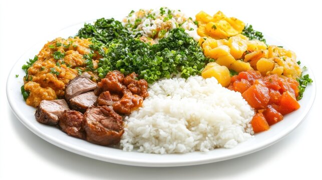 Colorful Sri Lankan Curry Platter