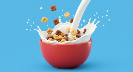 cereal bowl with fresh milk