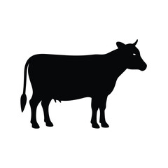Cow black silhouette icon