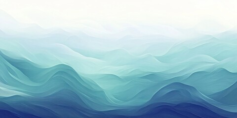 Fototapeta premium Abstract waves in shades of blue transitioning from white to a dark shade of blue