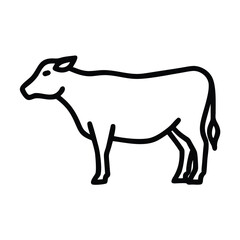 Cartoon Cow Illustration on White Background