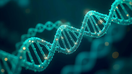 Virtual Genetic Laboratory with Floating DNA Helixes Connected by Light Streams with Holographic Interfaces Displaying Biometric Analysis