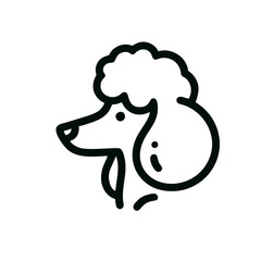 Outline Poodle Logo for Pet Brand, Modern and Minimal Style