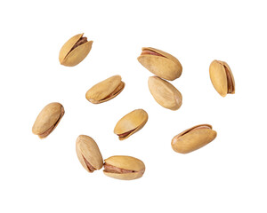 Pistachio nuts isolated on transparent background