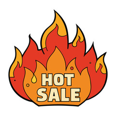 Catch attention with bold hot-sale stickers! Vibrant designs featuring fiery flames symbolize urgency, creating a must-buy vibe for special offers and limited-time deals.
