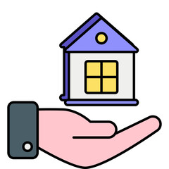 Vector Real Estate and Properties Color Outline Icons and Illustrations Pack