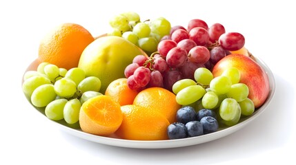 Plate of fresh seasonal fruits arranged beautifully for mindful eating