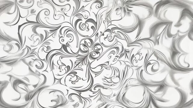 Elegant Flourish Animated Pattern Loop for Decorative Backgrounds and Designs