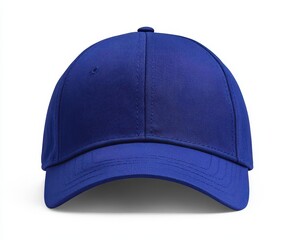 Solid blue baseball cap.  Features a simple design, and a classic, adjustable fit