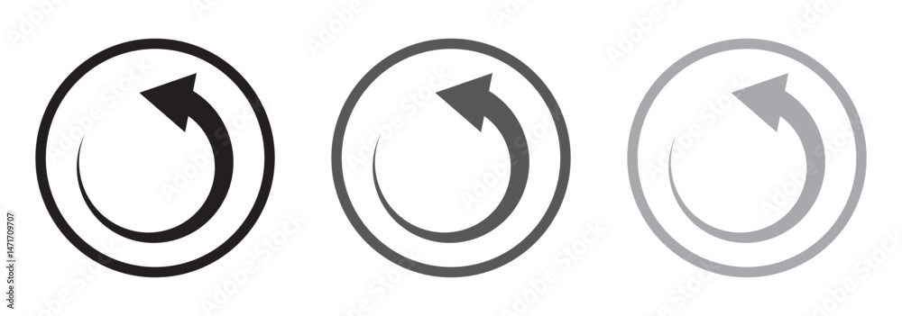 Poster refresh icon vector, reload icons set isolated on white background. refresh sign, reload sign. circu