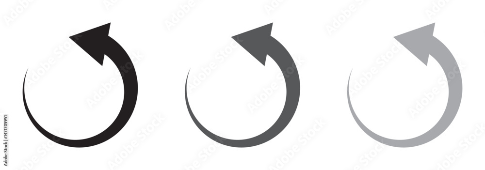 Poster refresh icon vector, reload icons set isolated on white background. refresh sign, reload sign. circu
