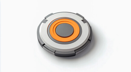 Fototapeta premium Abstract 3d rendering of a futuristic technological circular button or control element