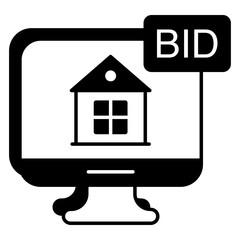 Vector Real-estate and Property Glyph Icons Pack and Illustrations 