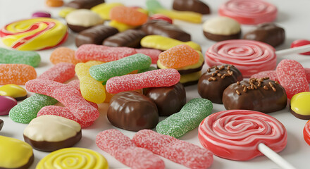 Colorful Candy Delights A Sweet Still Life