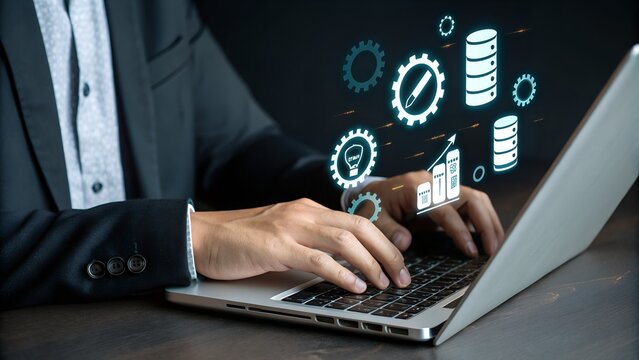 Installing update process, improved functionality in the new version and improved security for software update or operating system upgrade concept.