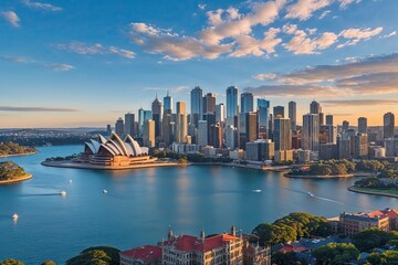 Fototapeta premium Stunning Sydney Skyline and Architectural View of Iconic Landmarks