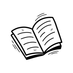 Hand Drawn Book Illustration. Doodle Vector. Isolated on White Background - EPS 10 Vector