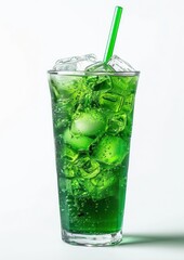 Refreshing green iced beverage