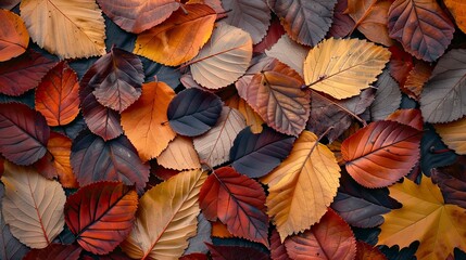 Fototapeta premium Vibrant autumn leaves carpet