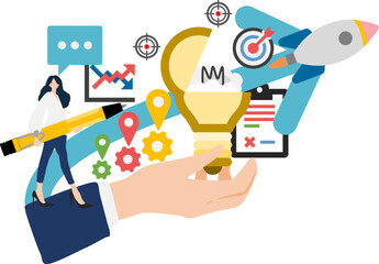 新規事業を始めるイラスト