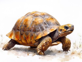 A detailed illustration of a tortoise