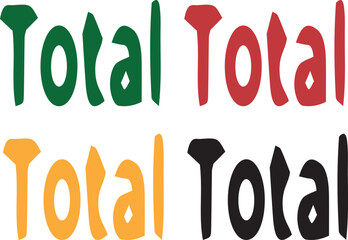 Colorful Funky Text Set Playful Typography for Labels or Posters