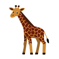 Naklejka premium cute african giraffe. Isolated on white