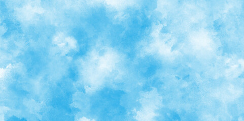 Obraz premium Hand painted blue watercolor background.This watercolor design with watercolor texture on white background,Copy space, cold ice color art, contemporary artistic backdrop,