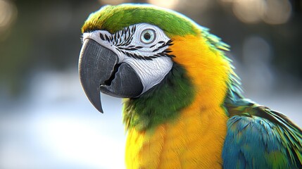 Close-up of a vibrant parrot