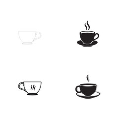 Silhouette Tea Cup Vector Design – Minimalist Style