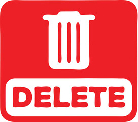 Delete icon for web and mobile. Adobe Illustrator Artwork.
